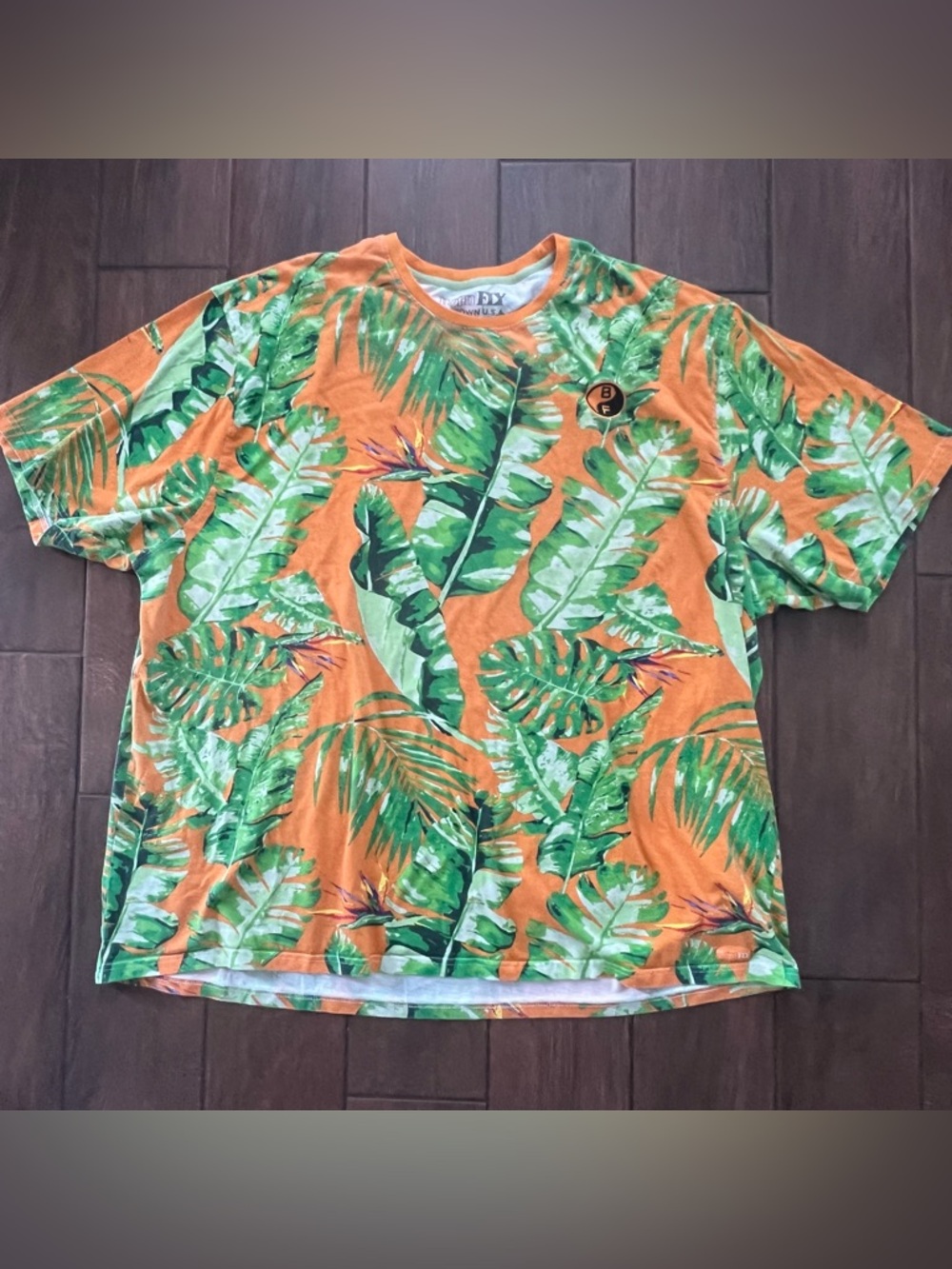 Born Fly Orange and Green Anytown USA T Shirt size 6X